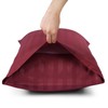 BedLooms Burgundy Pillow Cases 2 Pack - 100% Microfiber Envelope