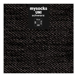 myboshi Mysocks Plain Sock Wool, 4 Ply Soft and Supple, Aloe Vera Treated, Including Label, 100g, Ll 420m, Black, 2 Balls