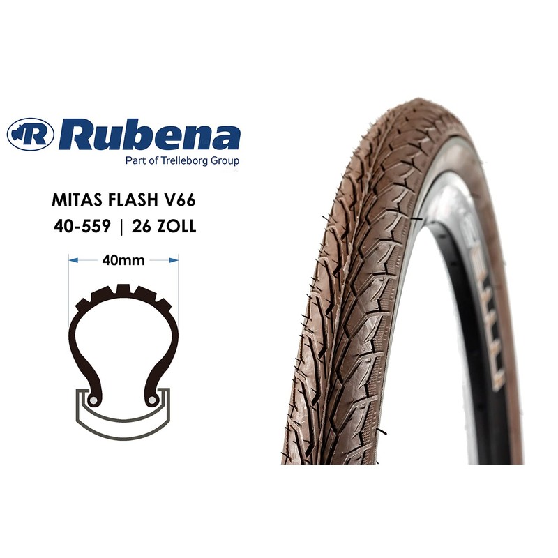 Mitas Flash V66 26 Inch Bicycle Tyres 26 x 1.50
