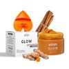 Minimo Glow (Unscented) Turmeric Face Scrub, Heart Applicator Included 5 oz - No Mix, Ready to Apply