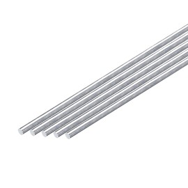 uxcell 20Pcs 1/8"(3mm) Dia Round Aluminum Rod, 6"(153mm) Long 6061 Aluminum Round Rod Solid Lathe Bar Stock for Industry Construction DIY Crafts