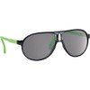 Forecast Optics Leap Sunglass, Black Green, Gray Polycarbonate