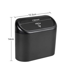 BDHI 2pcs-Car Bin Tidy Car Accessories with Lid and 150pcs trash bags Car Vehicle Trash Can Bin Mini Rubbish Bin for Car for Auto Office Bedroom Home(Y274-2)