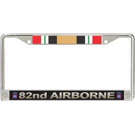 MilitaryBest 82nd Airborne Division Iraq Veteran Service Ribbon License Plate Frame