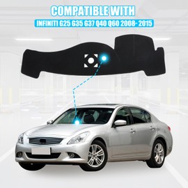 Dash Cover Mat Compatible with Infiniti G25 G35 G37 Q40 Q60 2008-2015 Polyester Dashboard Cover Sun Shade Pad,Car Anti-Slip Dash Board Pad for G25 G35 G37 Q40 Q60Accessories(Left Hand Drive)