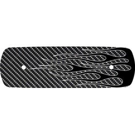 Kustom Cycle Parts Carbon Fiber Flames Air Cleaner Cover Insert. Replaces Stock Harley Davidson M8 / 114 Insert.