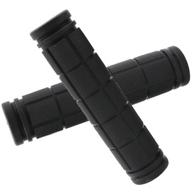 Buaak 1 Pair of Non-Slip Bicycle Handles, 22 mm Grip with Optimal Total Length, Wheelbarrow Handles, Rubber Grips for Bicycles, Scooters, Hiking Bikes (Black)