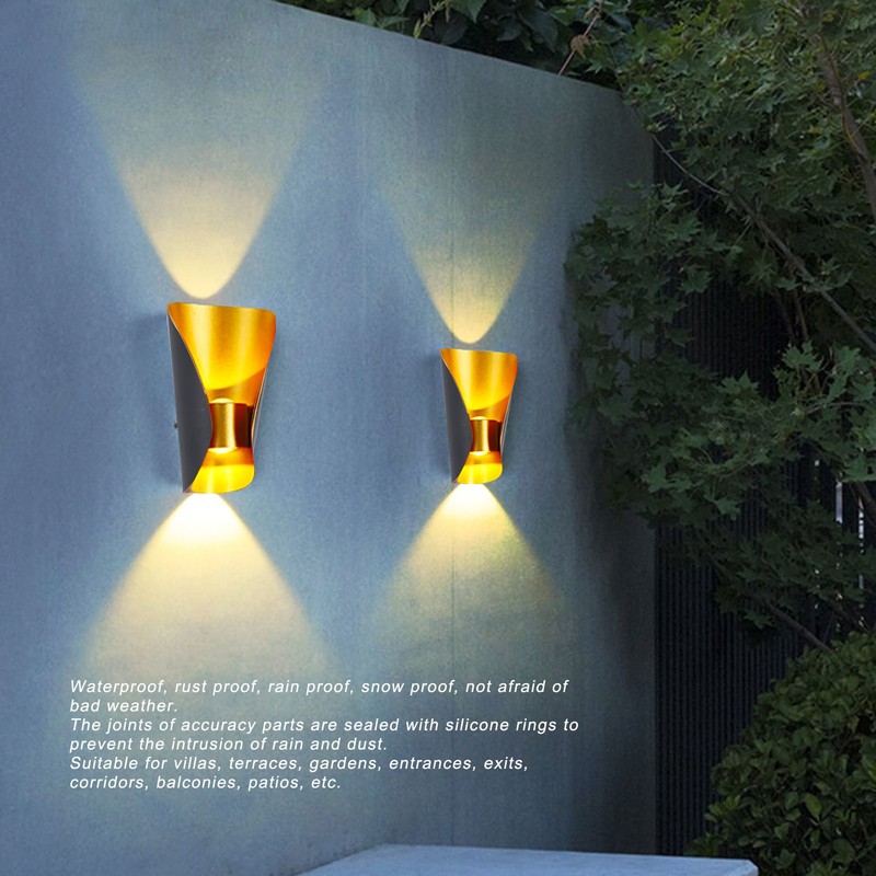 LED Wall Sconce Aluminum Waterproof Modern Wall Light for Outdoor