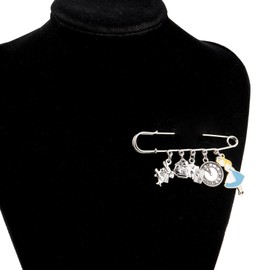 UJIMS Alice Movies Inspired Gifts White Rabbit Character Brooch Wonderland Cartoon Inspired Gift Alice Fans Gift Friendship Gifts (WhiteRabbit Brooch)