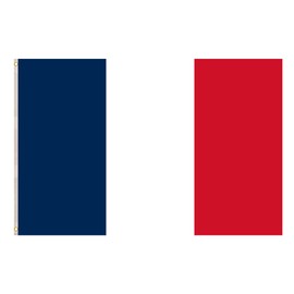 Trimming Shop 5ft X 3ft France Flag, Vivid Colour and UV Fade Resistant French Flag, Double Stitched with Brass Grommets Flag, Indoor & Outdoor Parties, Sporting Events, National Parade Décor