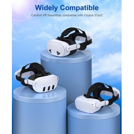 Comfort Head Strap Compatible with Meta Quest 3S/Quest 2/Quest 3 Head Strap, Adjustable Elite Strap Support for Meta Quest 3 Accessories