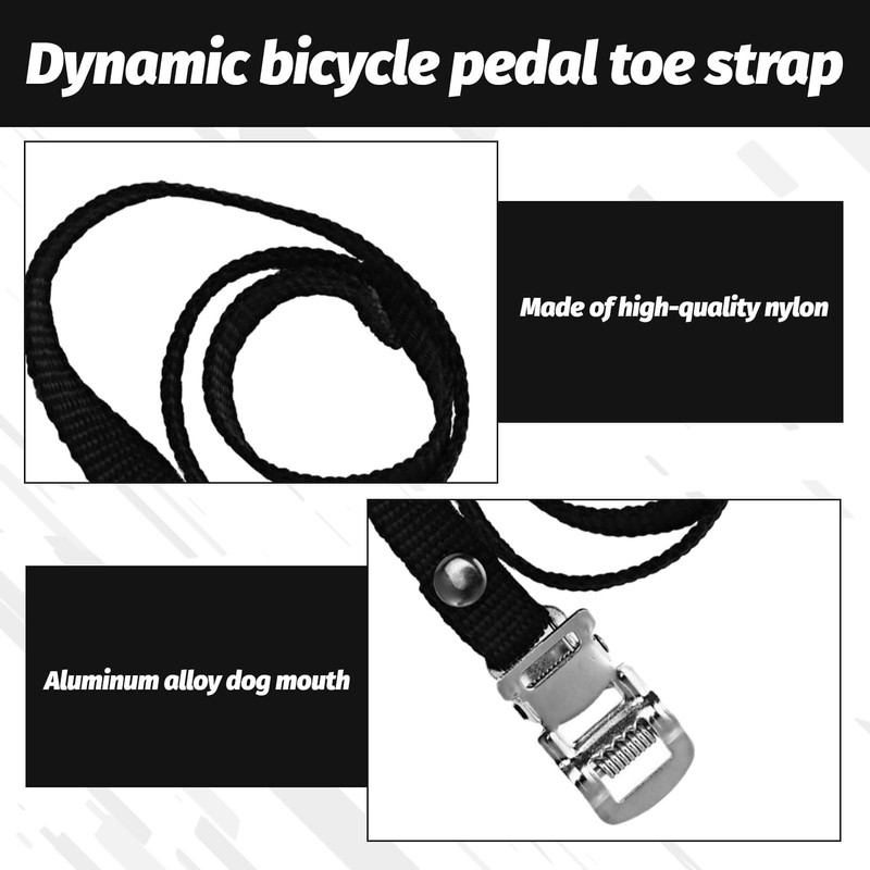 Spin Bike Pedal Straps,4 PCS Nylon Spin Bike Straps,Adjustable Foot