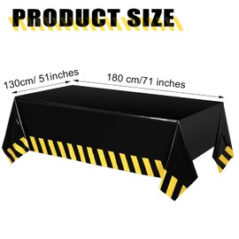 Remagr Construction Birthday Party Tablecloth Dump Truck Birthday Table Covers for Kids Boys Birthday Construction Party Decorations , 51 x 71 Inch (Elegant Style, 3 Pcs)