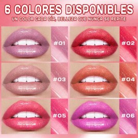 Brillo Labial Gloss Glitter Shiny Hidratante Maquillaje                                                                                               