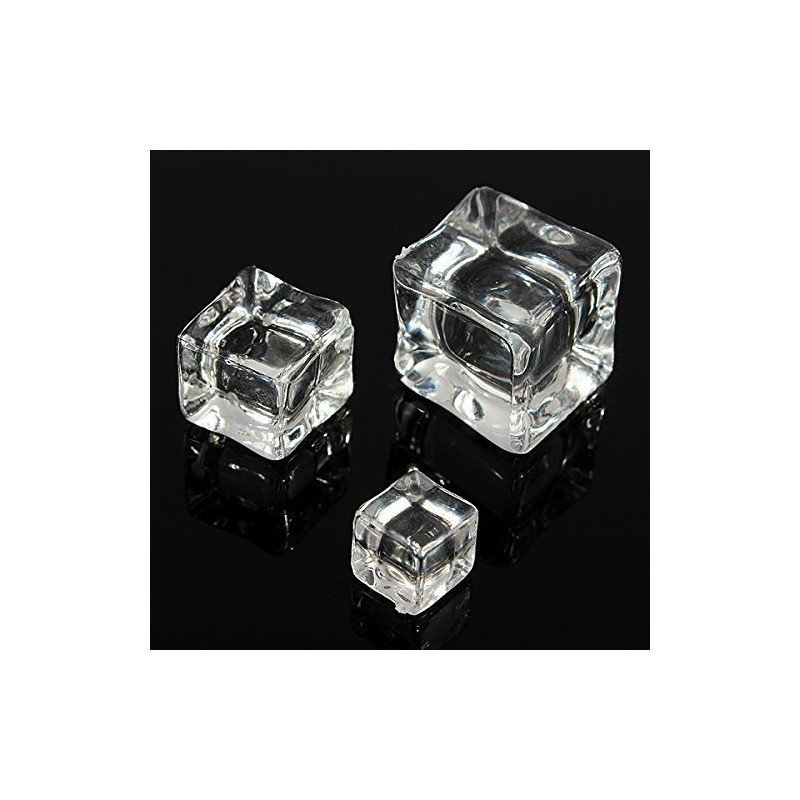 12Pcs/2CM Acrylic Clear Ice Rock Cubes for Vase Fillers and