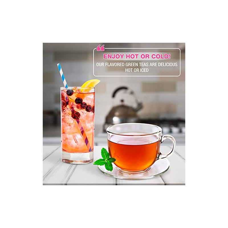Brew La La Organic Green Tea - Natural Raspberry Flavor