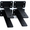4 Pack - 5 inch Black Hidden L Shelf Bracket