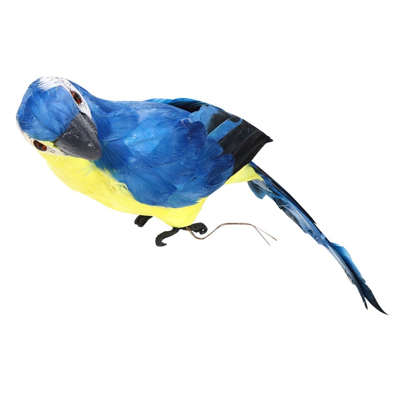 45cm Simulation Parrot Artificial Bird Decor Feather Crafts Gardening Props