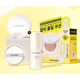THE SAEM Skin Perfection Glutathione Toning Cushion Special Set 3items, Shade:21C Petal Beige