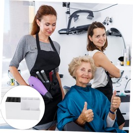 Baluue Hair Styling Tools Storage Box 10-Piece Scissors Holder for Salon Hairdressers Compact Organizer User-Friendly Layout for Professional Use in Barber Shops