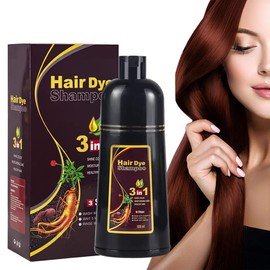 Instant Hair Shampoo Hair Colour Shampoo for Grey Hair, Natural Hair Colour Shampoo 3 in 1 for Men and Women, Long-Lasting Black Shampoo Colours (Dark Brown)