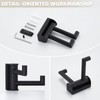 Angle Simple Swivel Double Towel Hook Matte Black, 304 Stainless