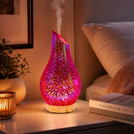 3D Essential Oil Diffuser for Bedroom Relaxation – 100ml Ultrasonic Aroma Humidifier with Timer & Auto Shut-Off
