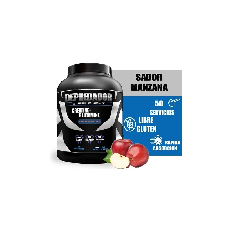 Creatina + Glutamina Depredador 1kg Varios Sabores