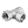 ERGAOBOY 2 Pcs 304 Stainless Steel 3 Way Left&Top 2