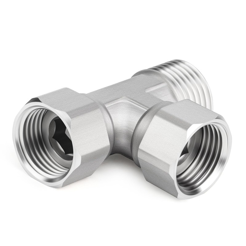 ERGAOBOY 2 Pcs 304 Stainless Steel 3 Way Left&Top 2