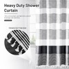 SNOMEL Boho Shower Curtain Set, Cloth Farmhouse Shower Curtain with