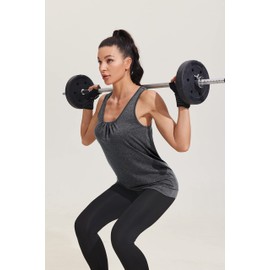 Beyove Workout Tops for Women Loose fit Racerback Tank Tops for Women Backless Muscle Tank Running Tank Tops (Pack of 3)