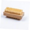 OHPHCALL 2pcs Bamboo Nail Brush Double-sided Cleaning Tool with Sturdy