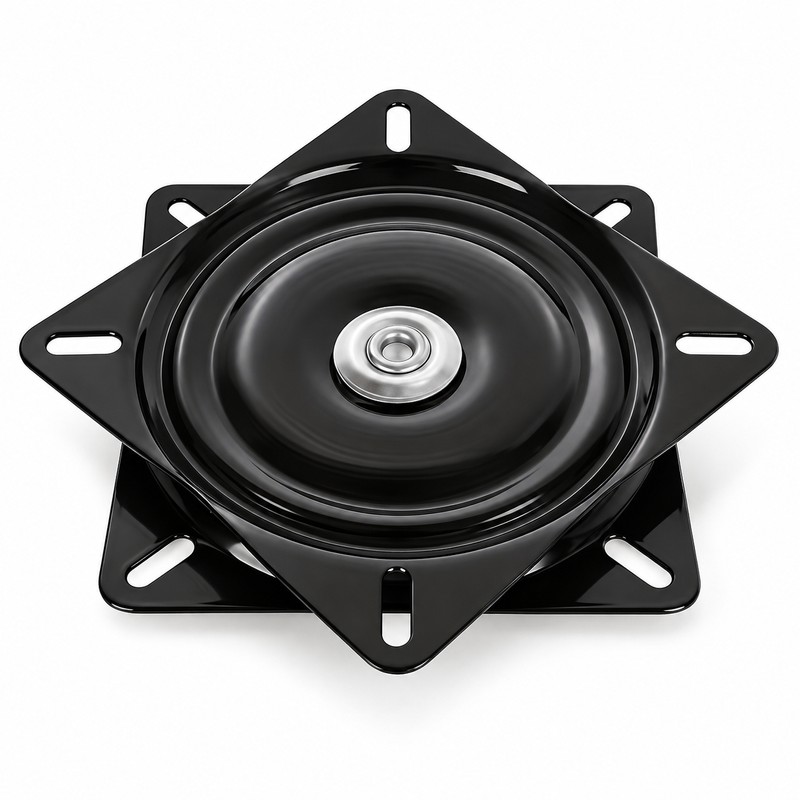 2-Pack 360° Steel Chair Swivel Base Plates, 4-Inch & 6-Inch