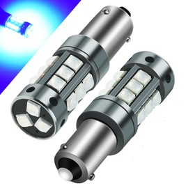 YEORO 2pcs AC/DC 9-36V BAX9S LED Bulbs Blue,BAX9S H6W 64132 38161 LED Car Ligh Bulbs Super Bright 3030 18-SMD Chips for Car Interior Dome Map License Plate Glove Box Light. (H6W/BAX9S, Blue)