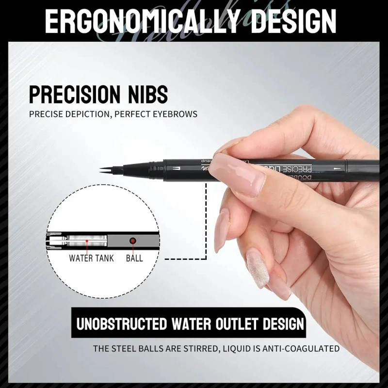 3 En 1 Lapiz Para Cejas Waterproof 3d Delineador De