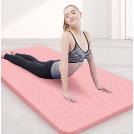 Yoga Mat 10mm NBR Thick Pilates Fitness Exercise Mat Purple 5ea