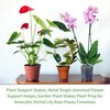 10Pcs Plant Support Stakes with 15 Pcs Plant Clips, Plant