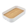 FOMIYES Sturdy Wood Grain Desktop Box Foldable Storage Cube for