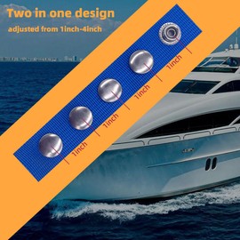 Boat Cover Snap Extender，Boat Canvas Snap Extender，304 Steel Snap Extender,Extension Sizes 1"~4" (Blue, 1‘’~4‘’)