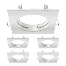 ledscom.de RIR Ceiling Mounting Frame, Square, Matt White, Pack of 5
