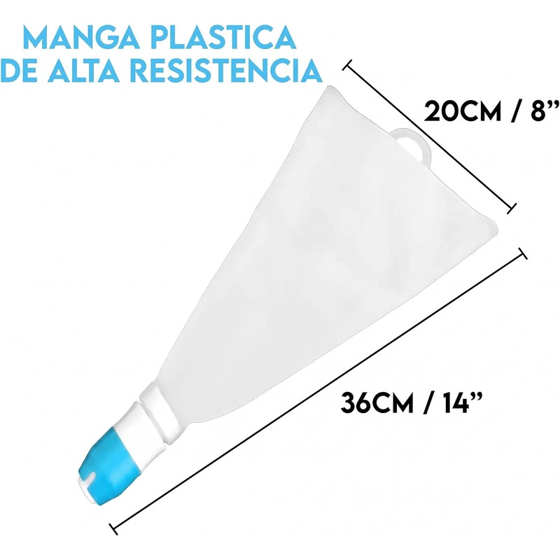 Lecute Set Manga Pastelera Reutilizable y 12 Duyas Reposteria Decoracion