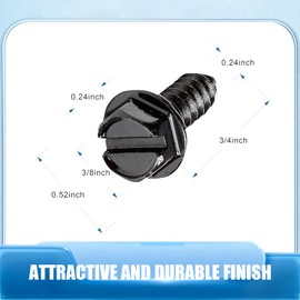 Zikefest 4PCS License Plate Screws, Stainless Steel Fasteners, Universal Rustproof License Plate Security Screw Kit, for Cars, Trucks, Vans, SUVs (Black)