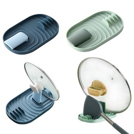 Multifunctional Spoon Rest, 2PCS Foldable Pot Lid Holder Spoon Rest Pan Pot Cover Lid Rack Shelf Standfor Stove Top Kitchen Gadgets Utensil Holder for Home Use Stove