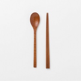 JAJU lacquered spoon set 4P, brown brown_FRFR / 자주 JAJU  옻칠 수저 세트 4P, 브라운브라운_FRFR