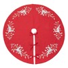 Embroidered Reindeer Christmas Tree Skirt