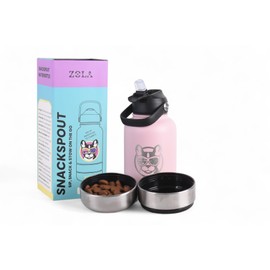 Zola Zola 3-in-1 Insulated Water Bottle – Leak-Proof, BPA-Free Travel Water Bottle with Built-In Dog Bowl & Snack Compartment – Ideal for Walks, Gym, Mums on the Go & Outdoor Adventures