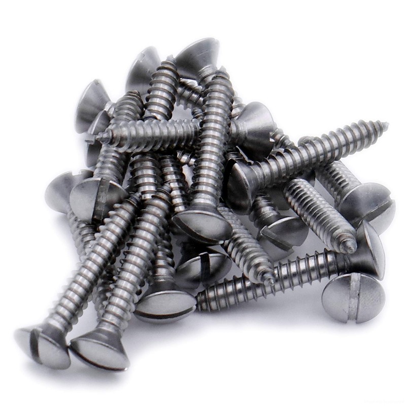 No.14 x 1 (6.3mm x 25mm) Slot Raised Countersunk Self-Tapping