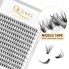 QUEWEL Cluster Lashes 240Pcs Individual Lashes 20D 0.07C Curl 14mm