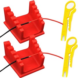 Xiatiaosann Soldering Welding Station Clamp, ABS Plastic Soldering Clamp Bracket for Various Size Wire, with Wire Cutter (2 Pack)